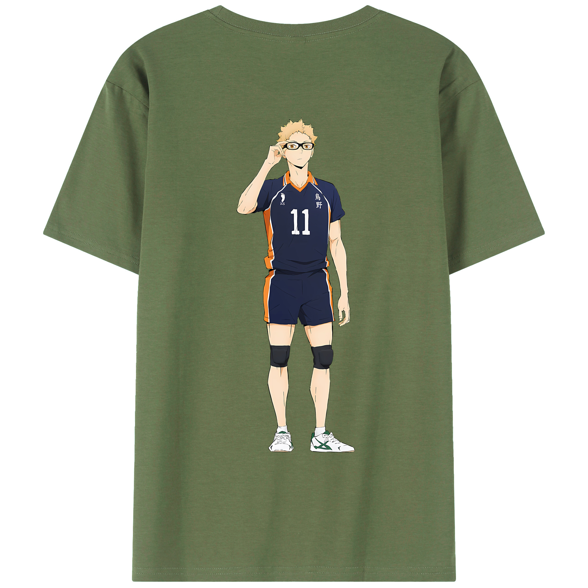 （画像用） ハイキュー!! Haikyu!! 綿100％ メンズ半袖Tシャツ（バックプリント） 通気性